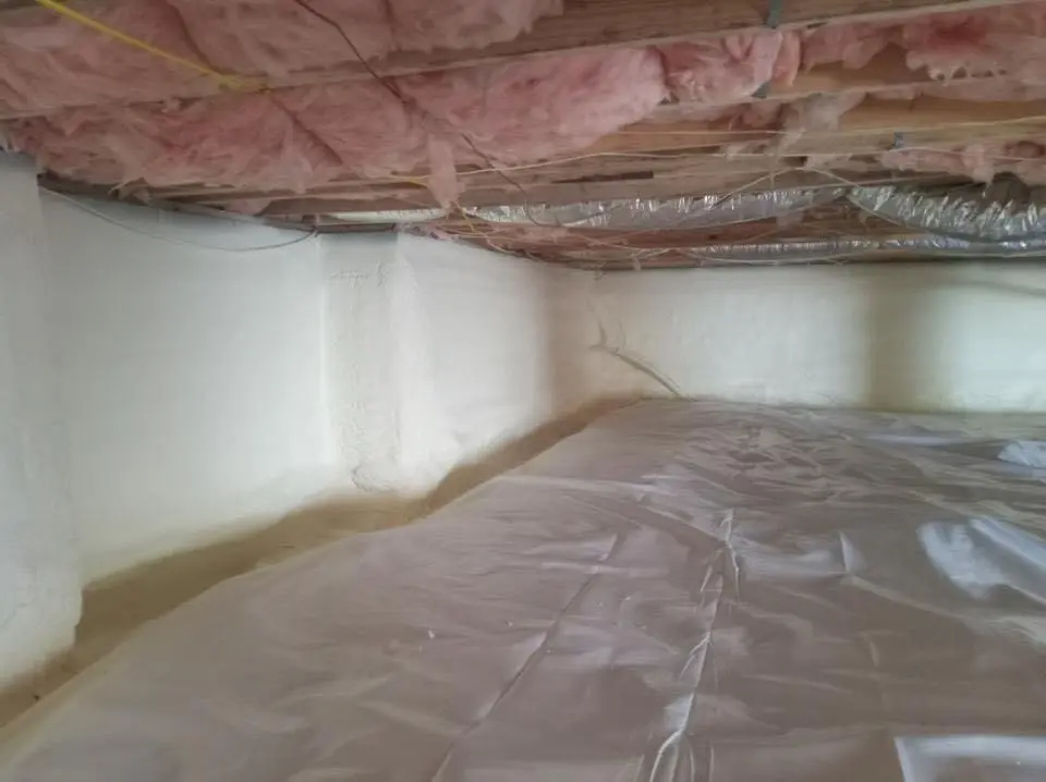 Crawl space encapsulation with closed-cell spray foam for Spray Foam Roofing in Carlsbad